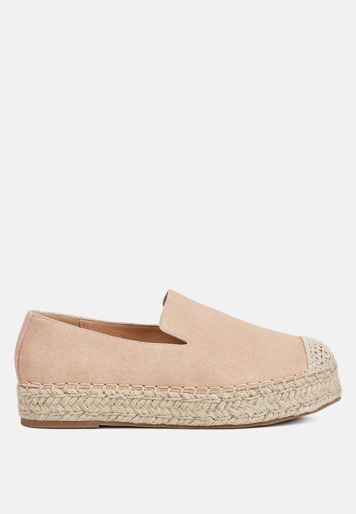 suede flatform heel espadrilles by ruw#color_blush