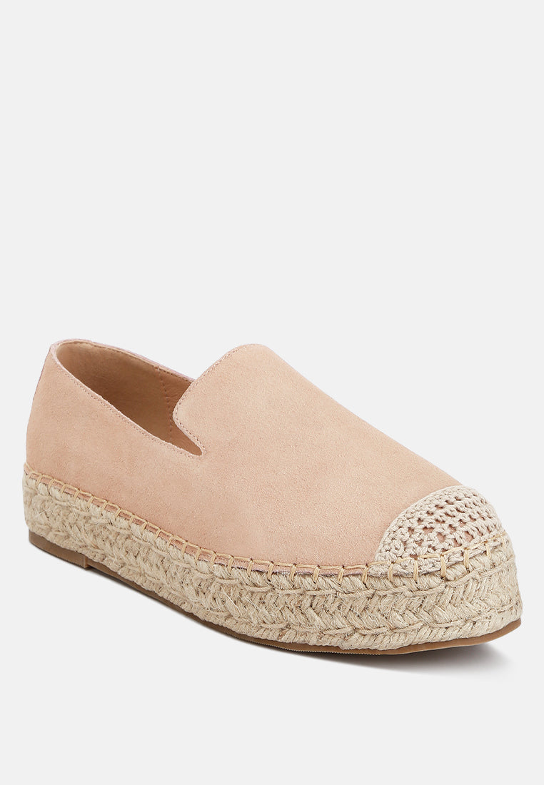 suede flatform heel espadrilles by ruw#color_blush
