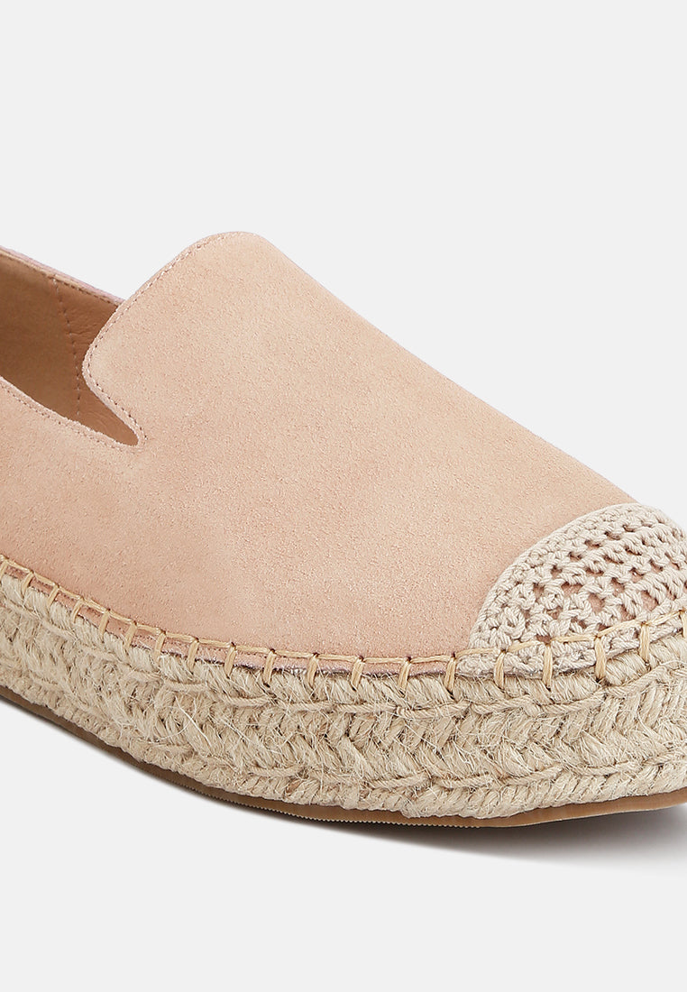 suede flatform heel espadrilles by ruw#color_blush