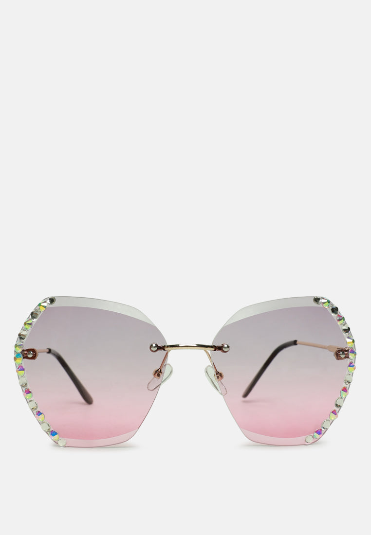 embellished butterfly sunglasses#color_purple-pink