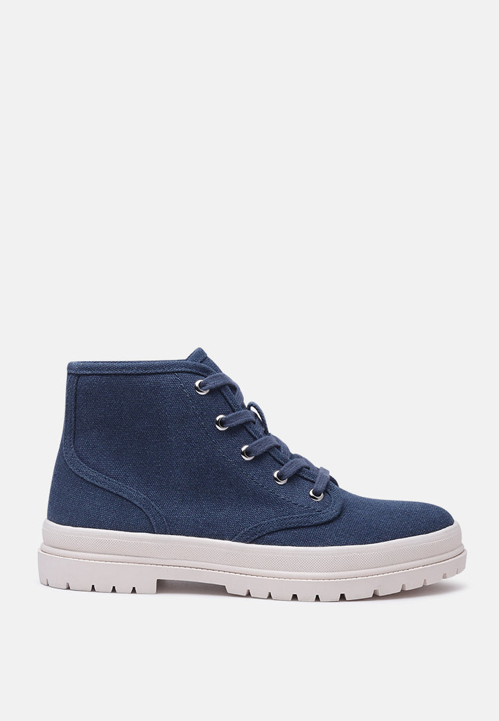 emilia canvas lace-up boots#color_navy