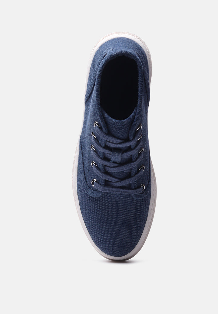 emilia canvas lace-up boots#color_navy