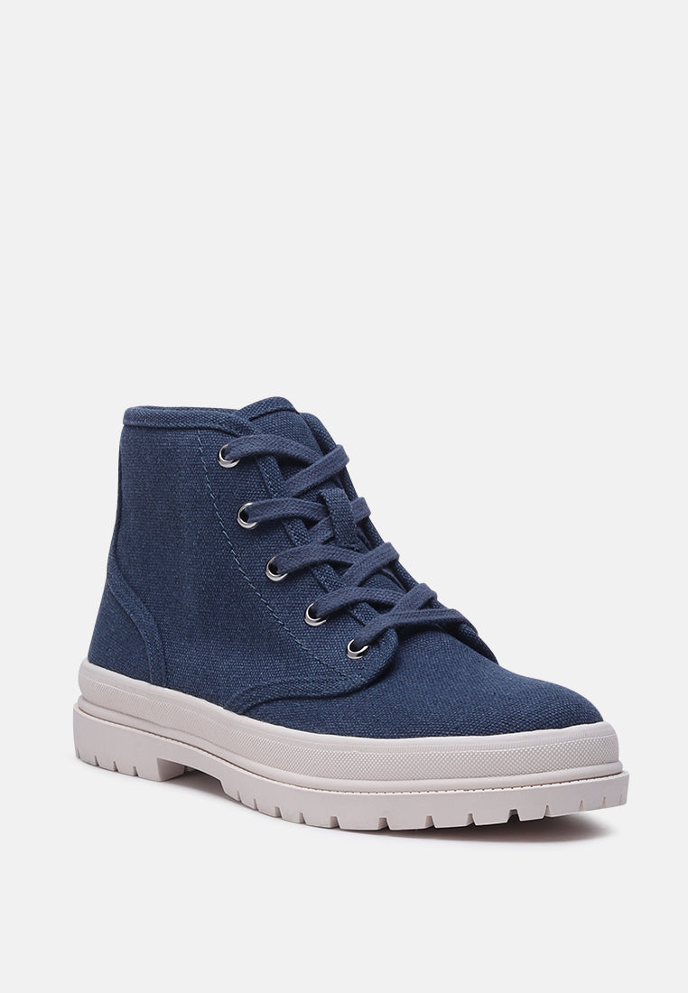 emilia canvas lace-up boots#color_navy