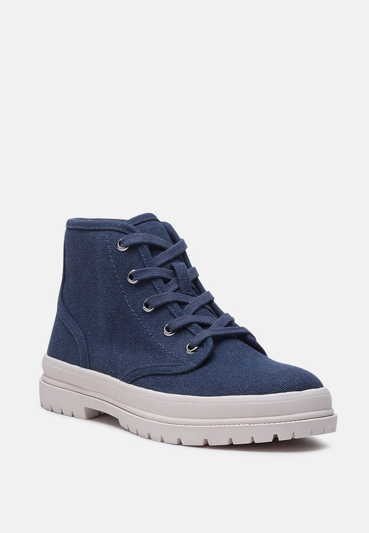 emilia canvas lace-up boots#color_navy