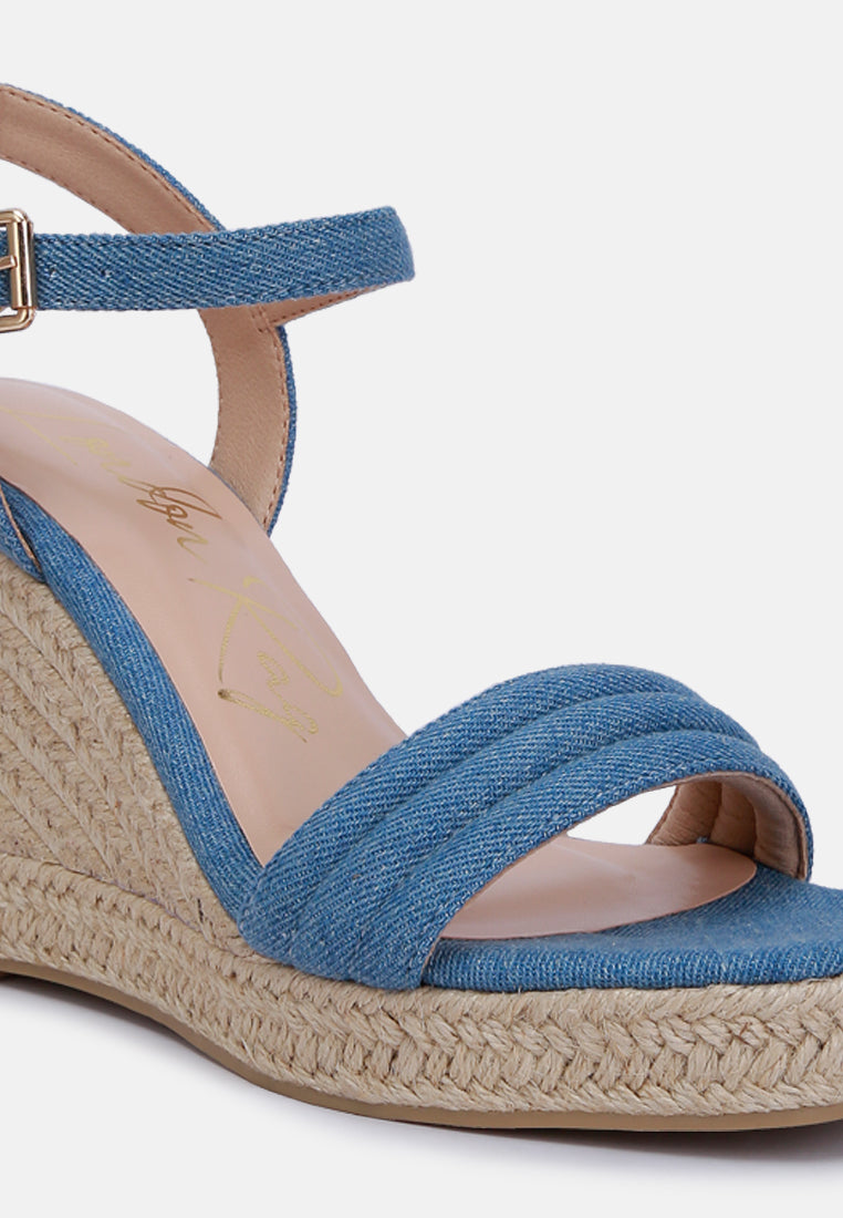 espadrilles high wedge sandals by ruw#color_denim