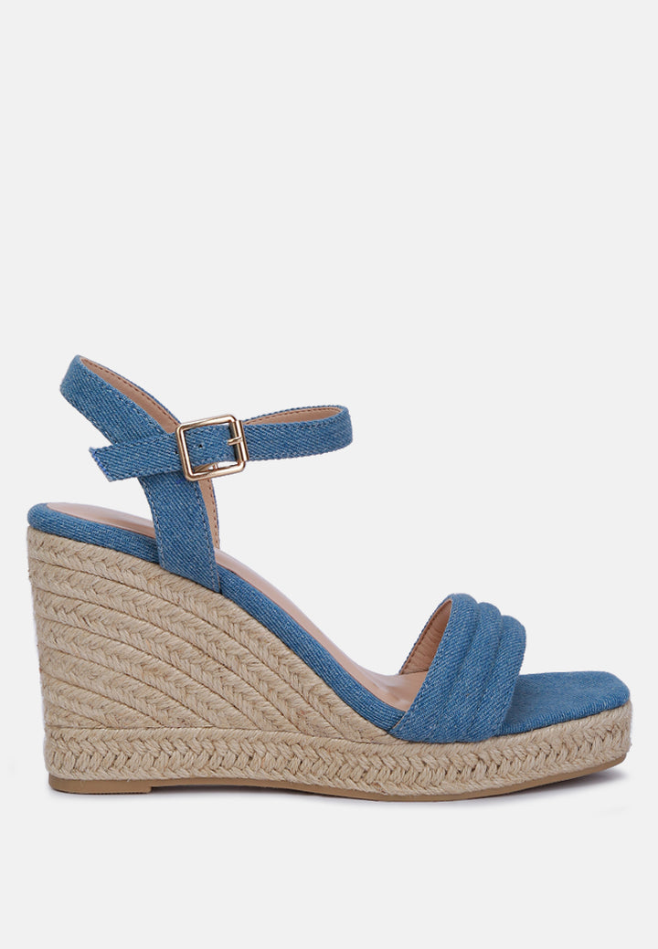 espadrilles high wedge sandals by ruw#color_denim