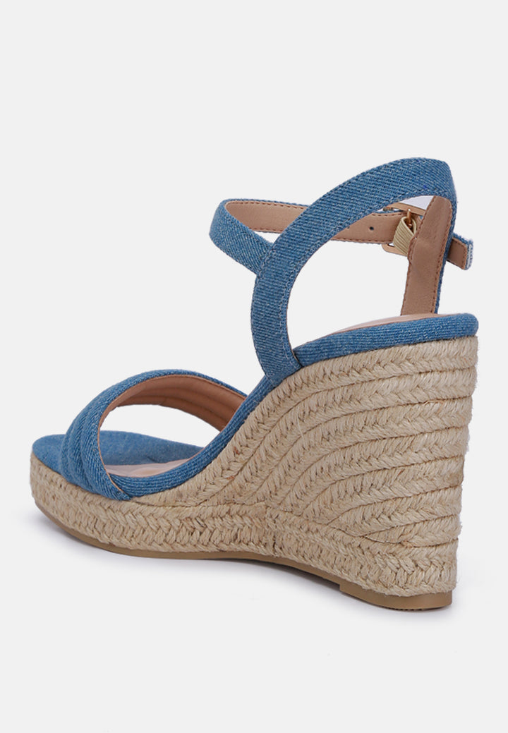 espadrilles high wedge sandals by ruw#color_denim