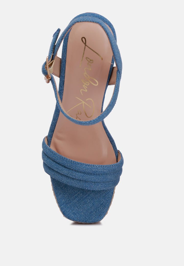 espadrilles high wedge sandals by ruw#color_denim