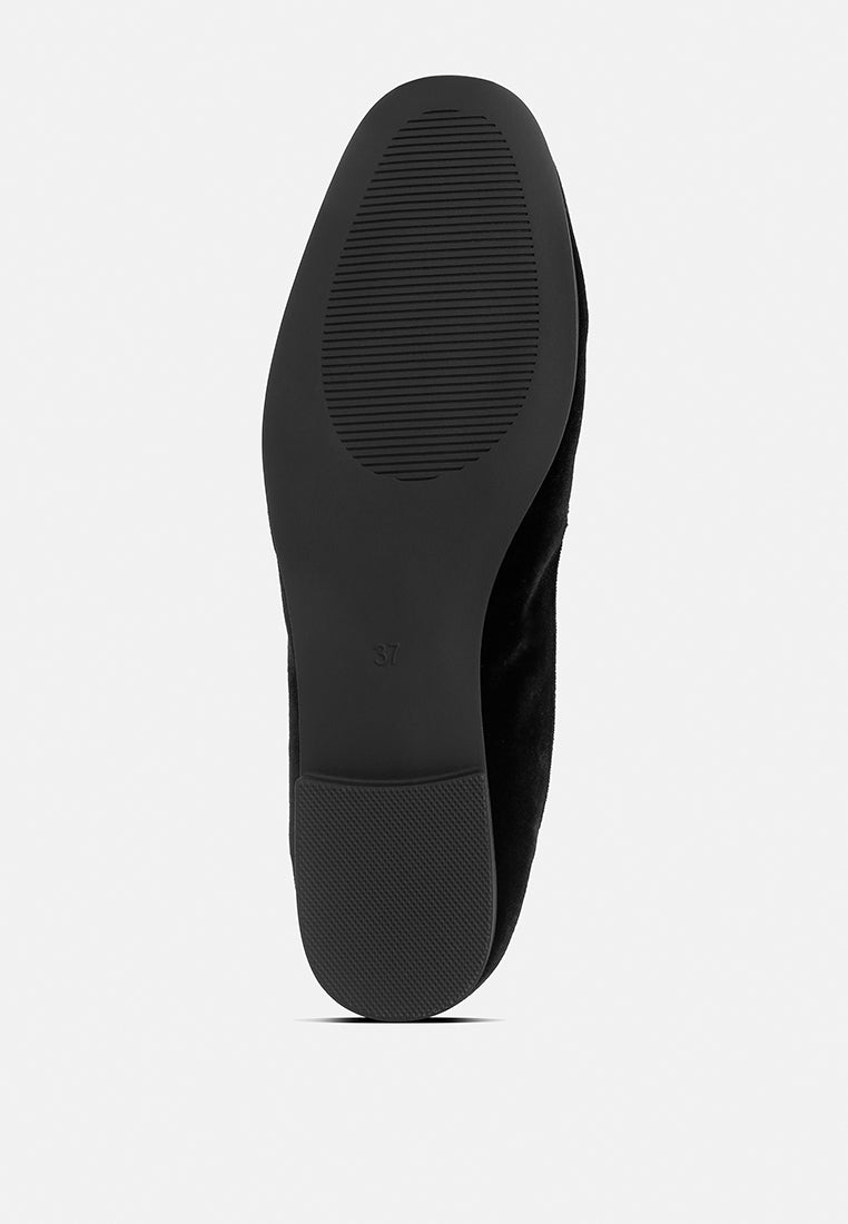 evelio horsebit embellsihed velvet loafers#color_black