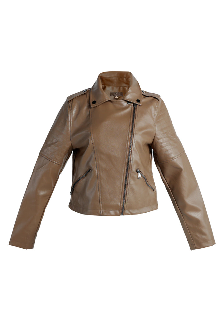 Faux Leather Biker Jacket