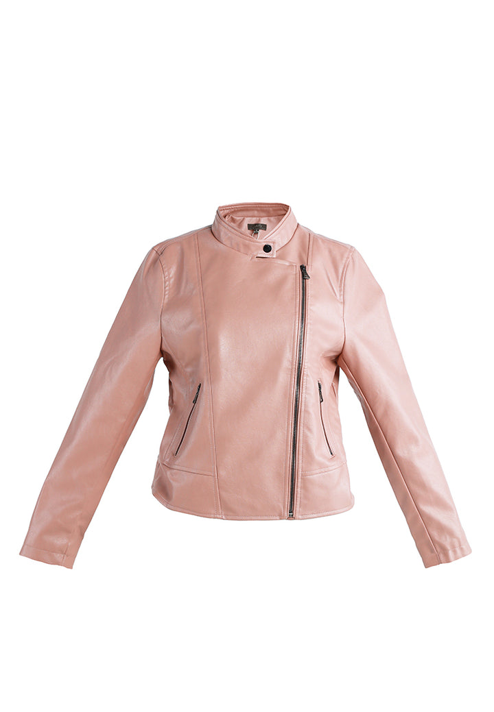 faux leather biker jacket#color_mauve