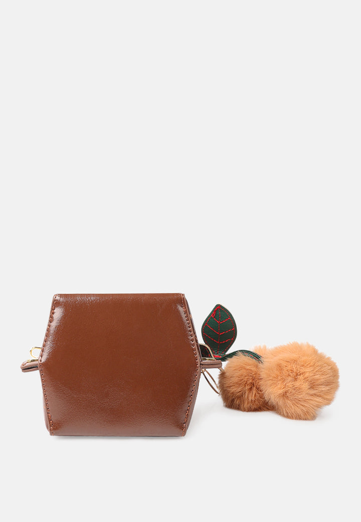 faux leather mini sling bag#color_espresso