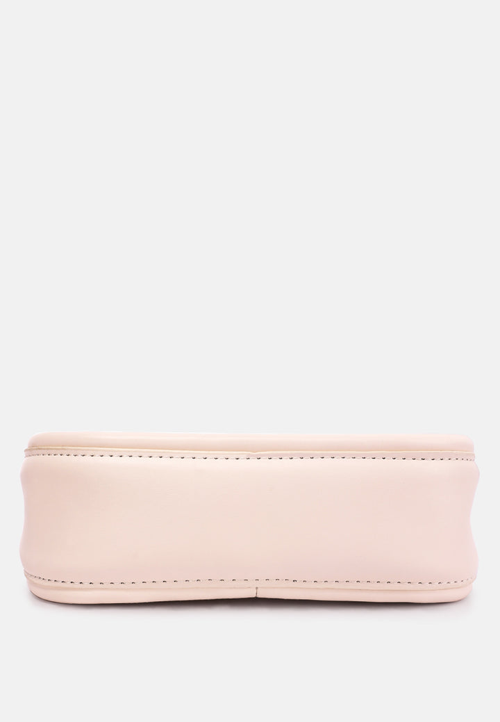 faux leather sling bag by ruw#color_white