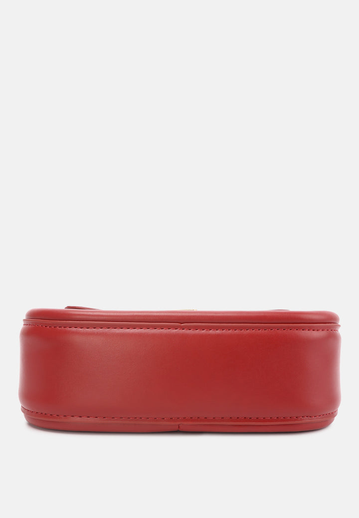 faux leather sling bag by ruw#color_red