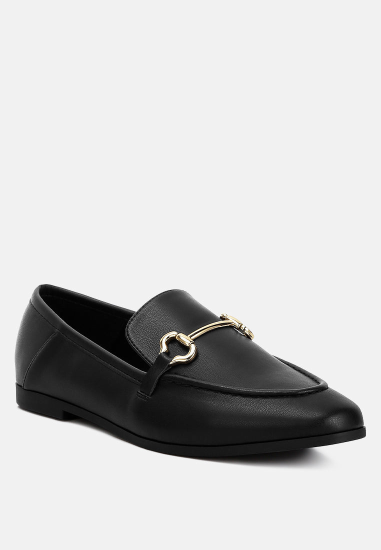 horsebit embellished loafers by ruw#color_black