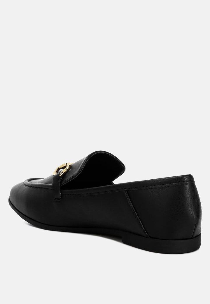 horsebit embellished loafers by ruw#color_black