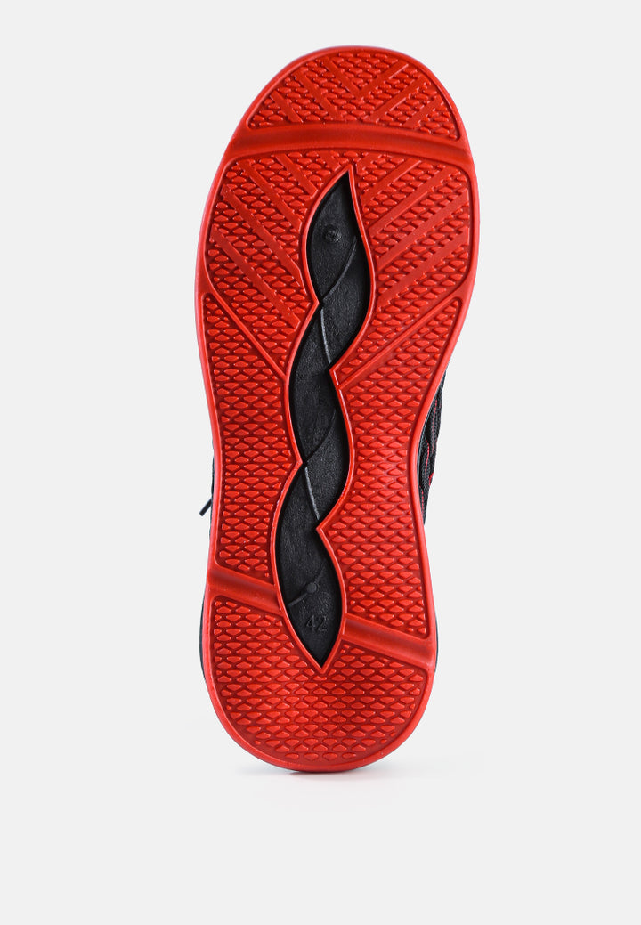 fish scale goovy running trainers#color_black