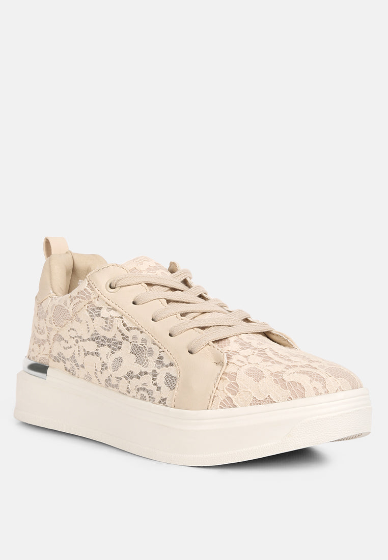 lace detail low platform sneakers by ruw#color_pink
