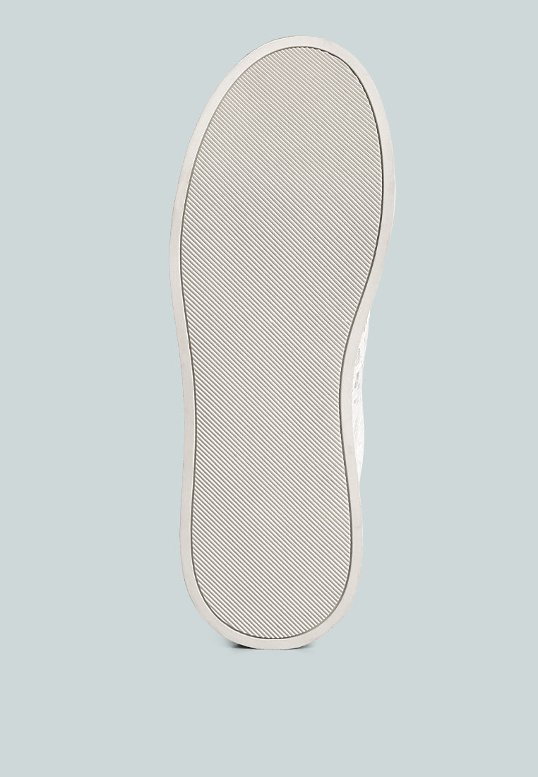 lace detail low platform sneakers by ruw#color_white