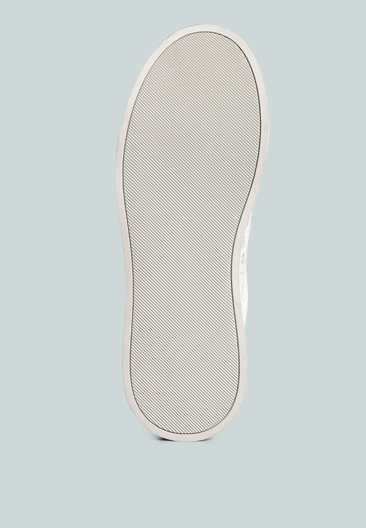 lace detail low platform sneakers by ruw#color_white