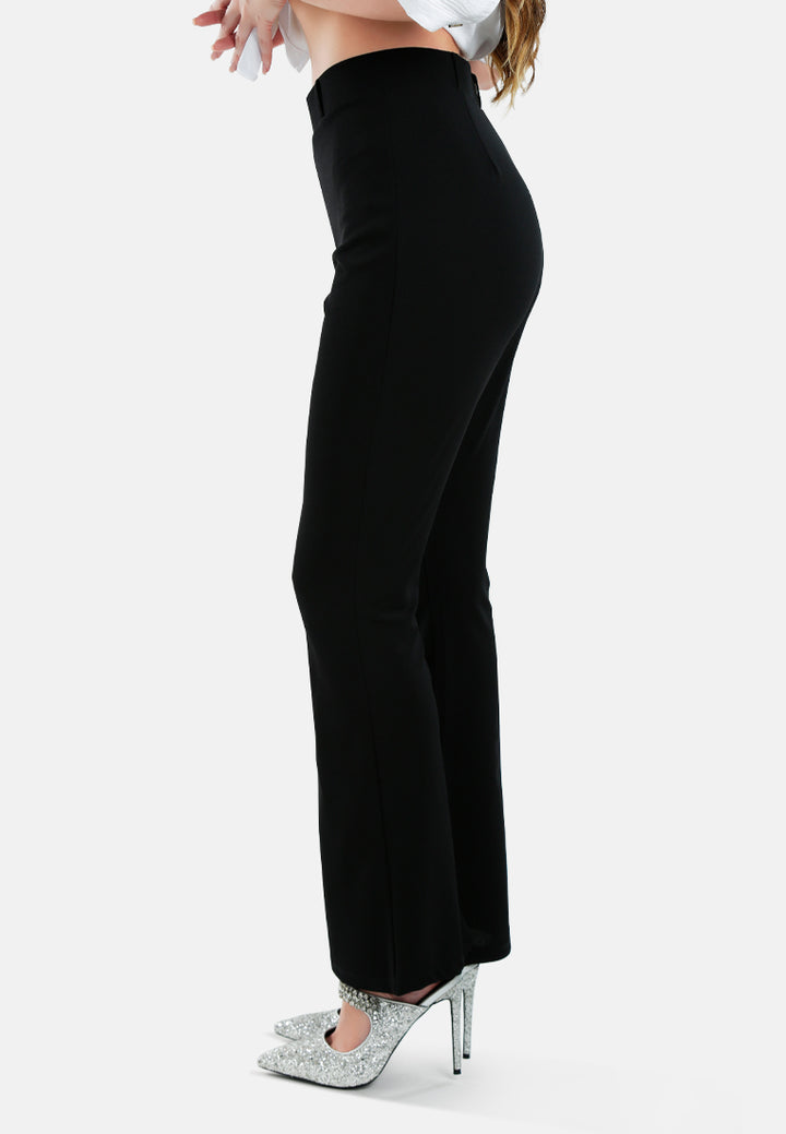 flared cut trousers by ruw#color_black