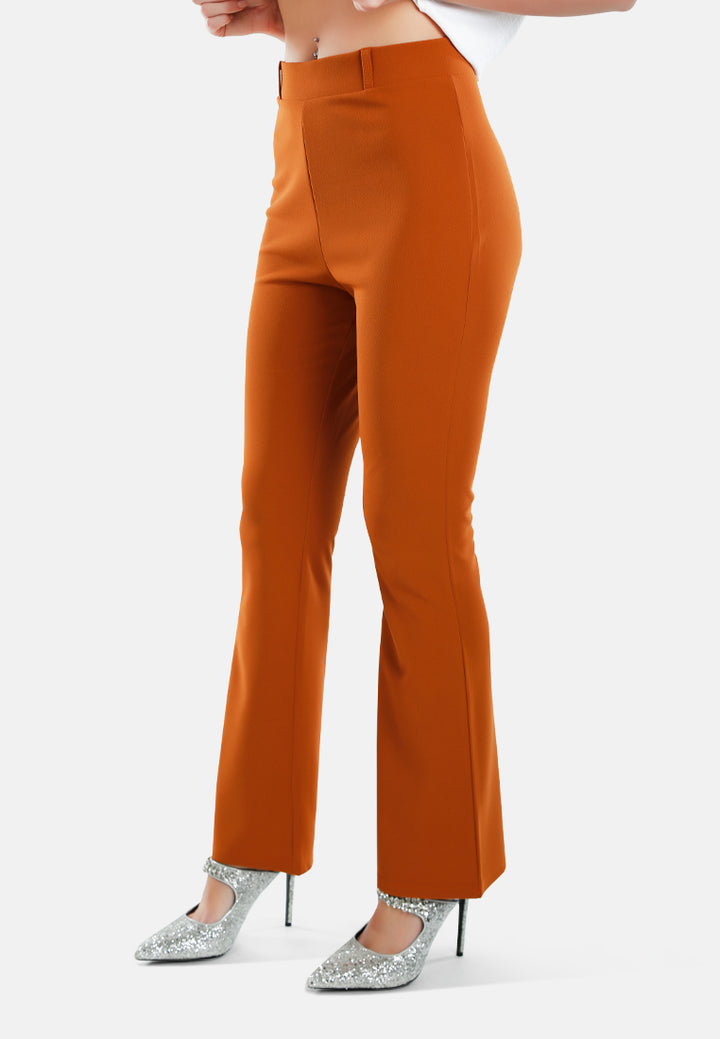 flared cut trousers by ruw#color_brown