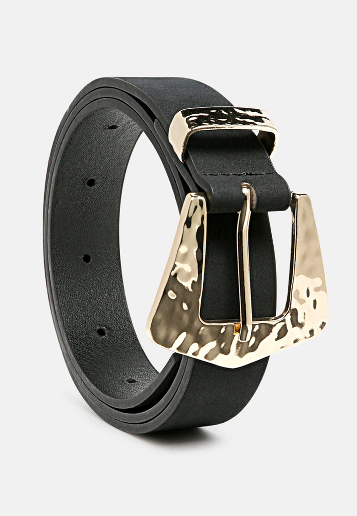 formal party metallic buckle belt#color_black