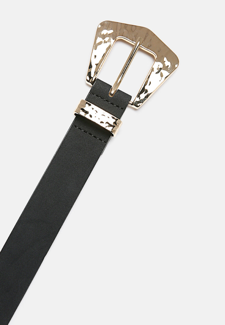 formal party metallic buckle belt#color_black