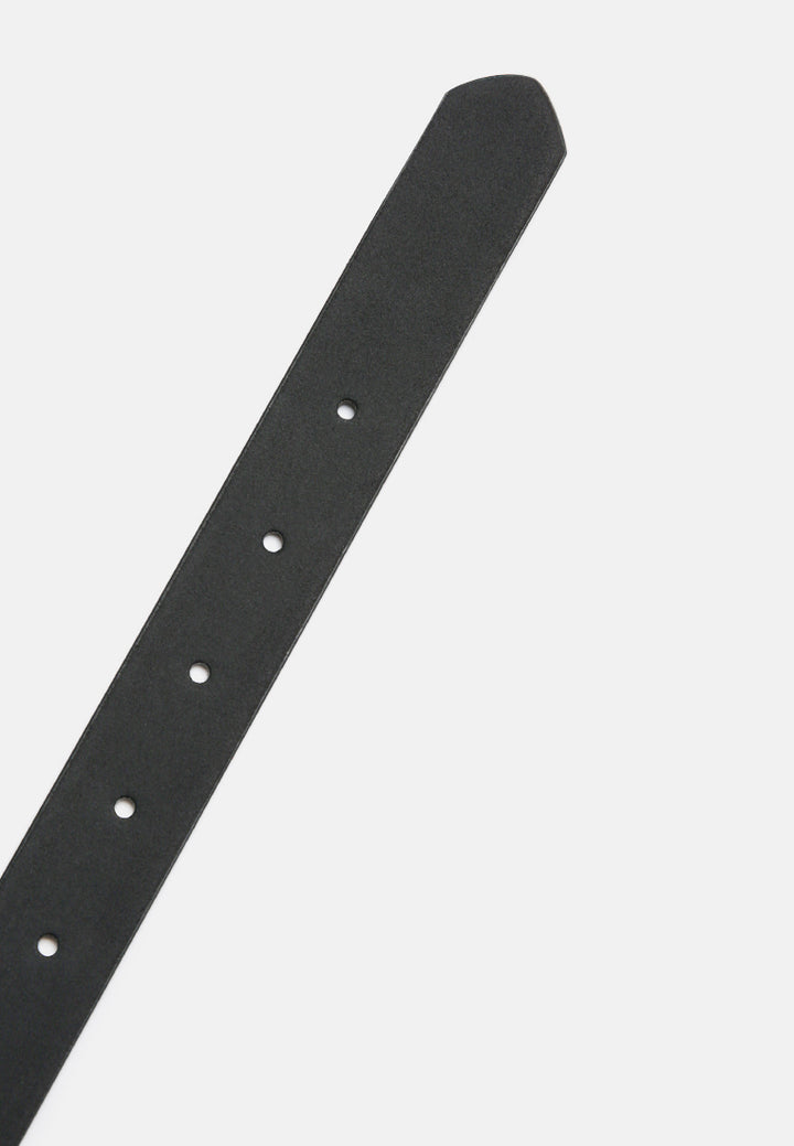 formal party metallic buckle belt#color_black