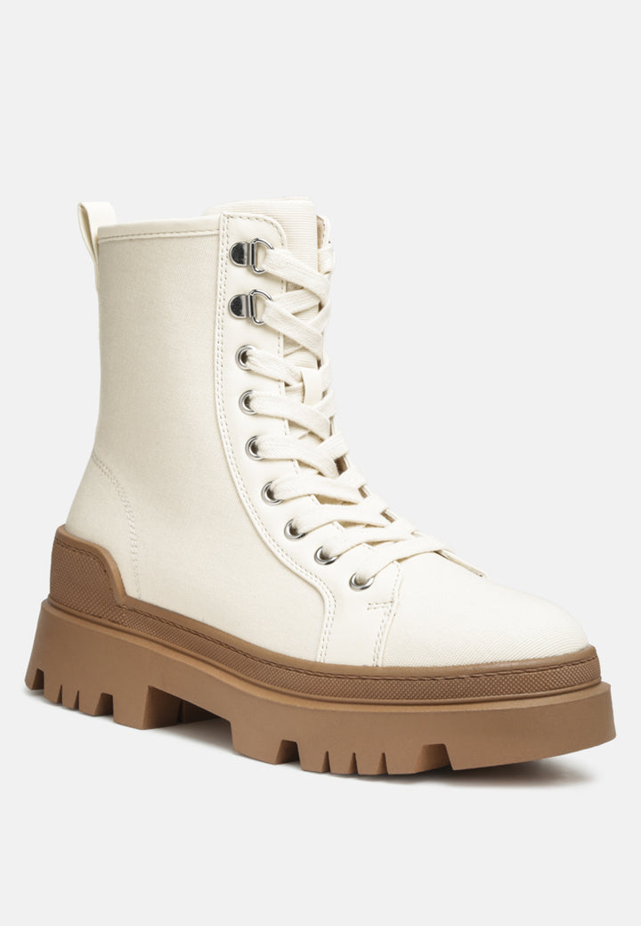 fornax lace -up  lug sole combat boots#color_beige