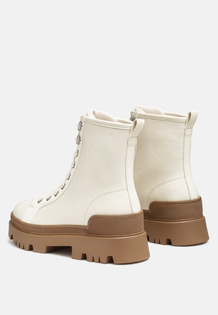 fornax lace -up  lug sole combat boots#color_beige