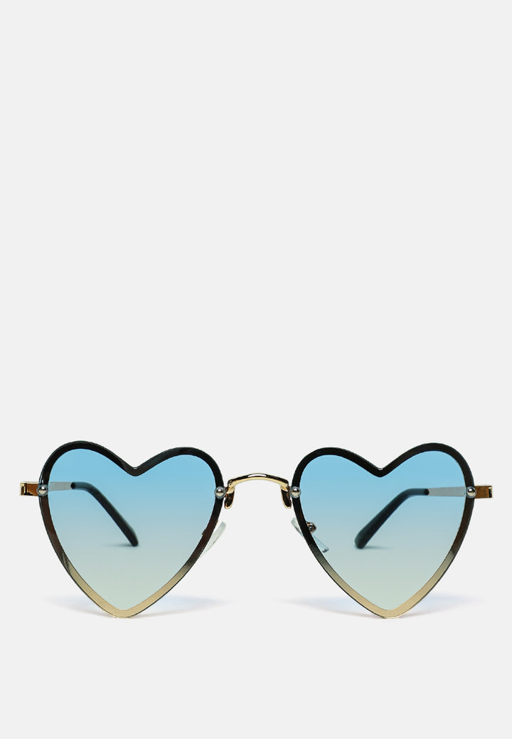 full rim ombre tinted heart sunglasses#color_blue