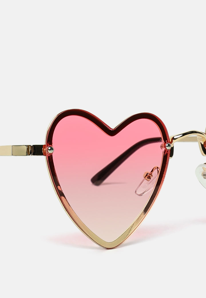 full rim ombre tinted heart sunglasses#color_pink