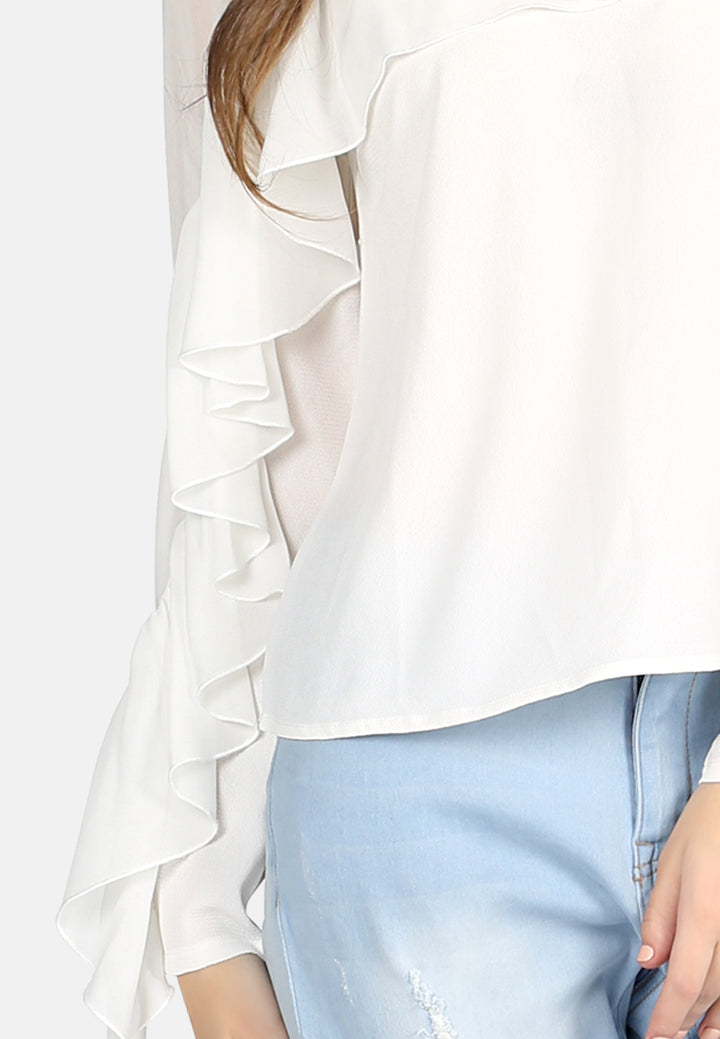 full sleeve casual top#color_white