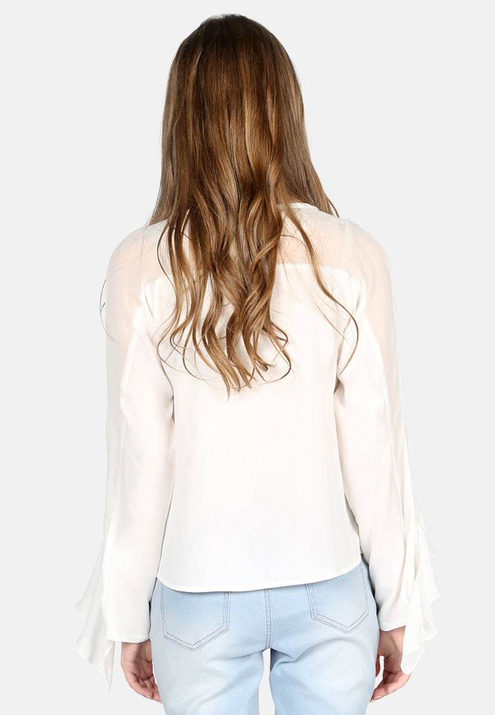 full sleeve casual top#color_white