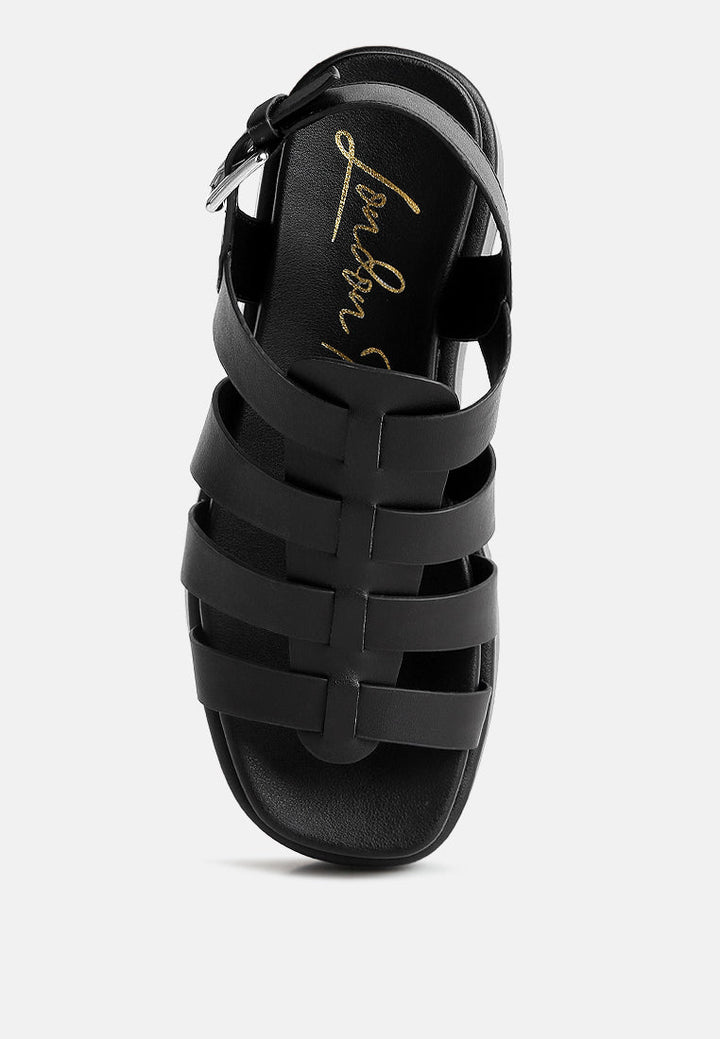 platform gladiator sandals by ruw#color_black