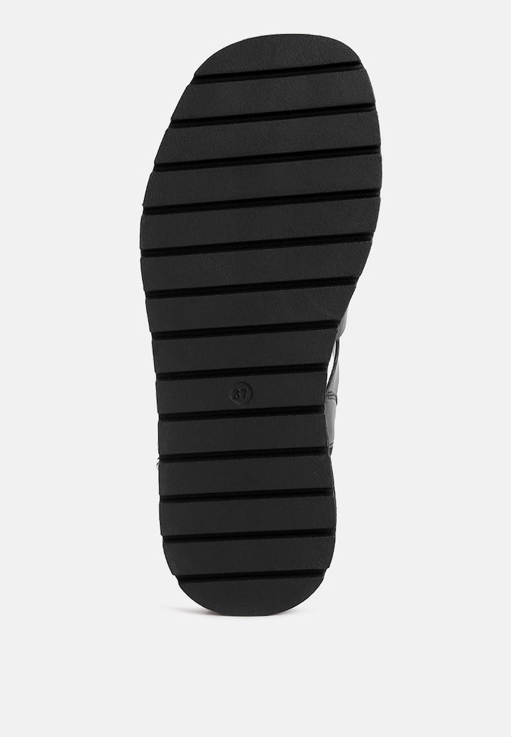 platform gladiator sandals by ruw#color_black