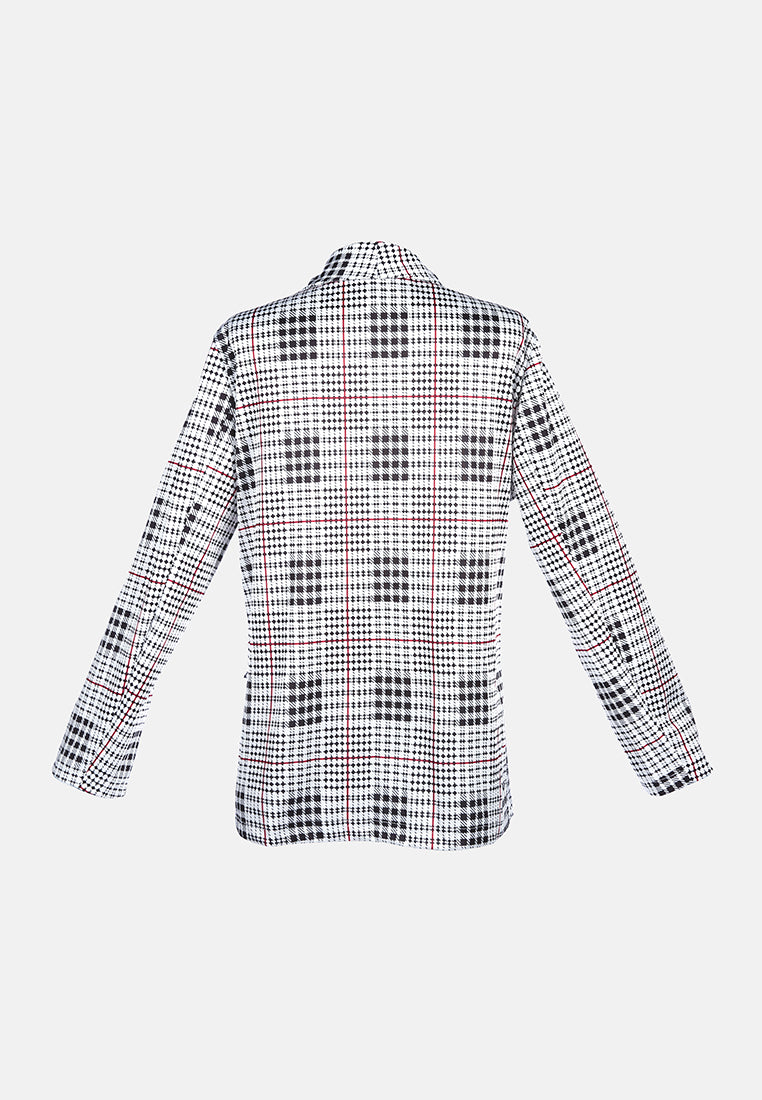 glaze print semi casual blazer#color_grey