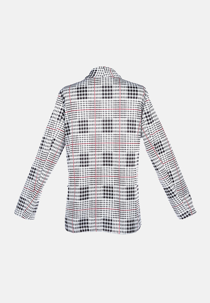 glaze print semi casual blazer#color_grey