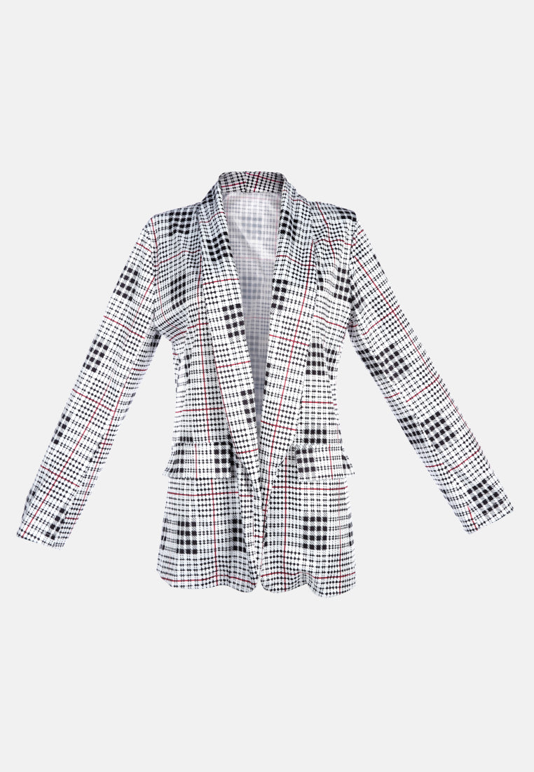 glaze print semi casual blazer#color_grey