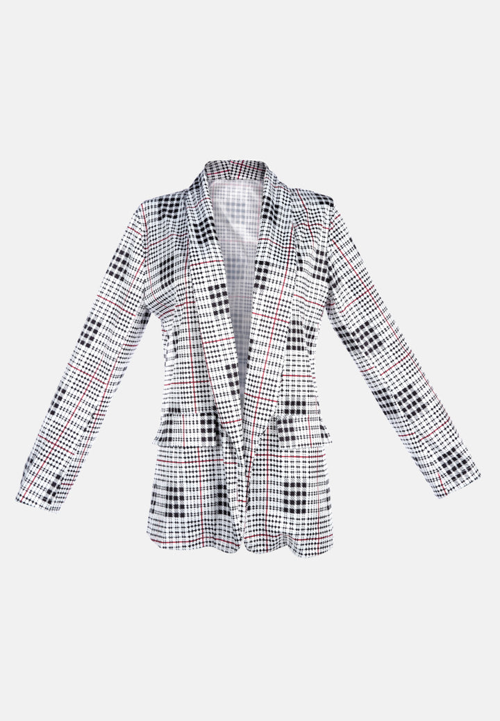 glaze print semi casual blazer#color_grey