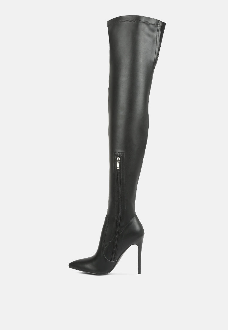 gush over knee heeled boots by ruw#color_black