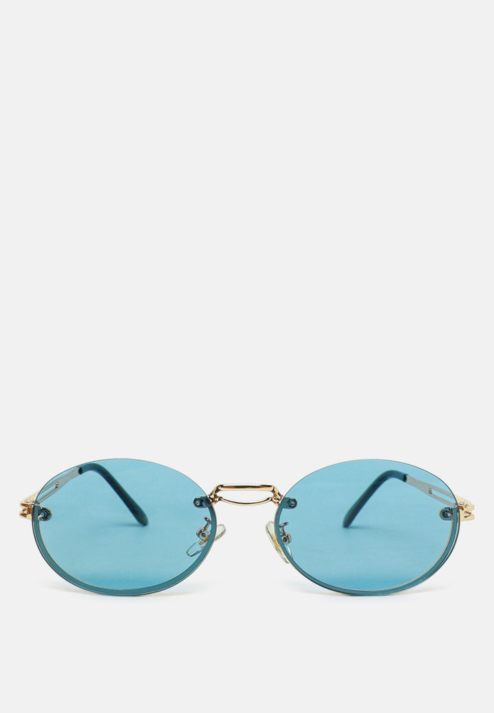 half rim oval vacation sunglasses#color_blue