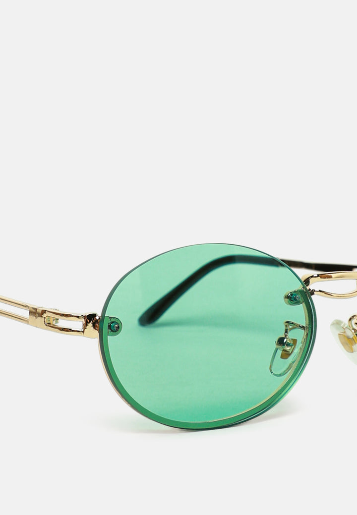 half rim oval vacation sunglasses#color_mint green