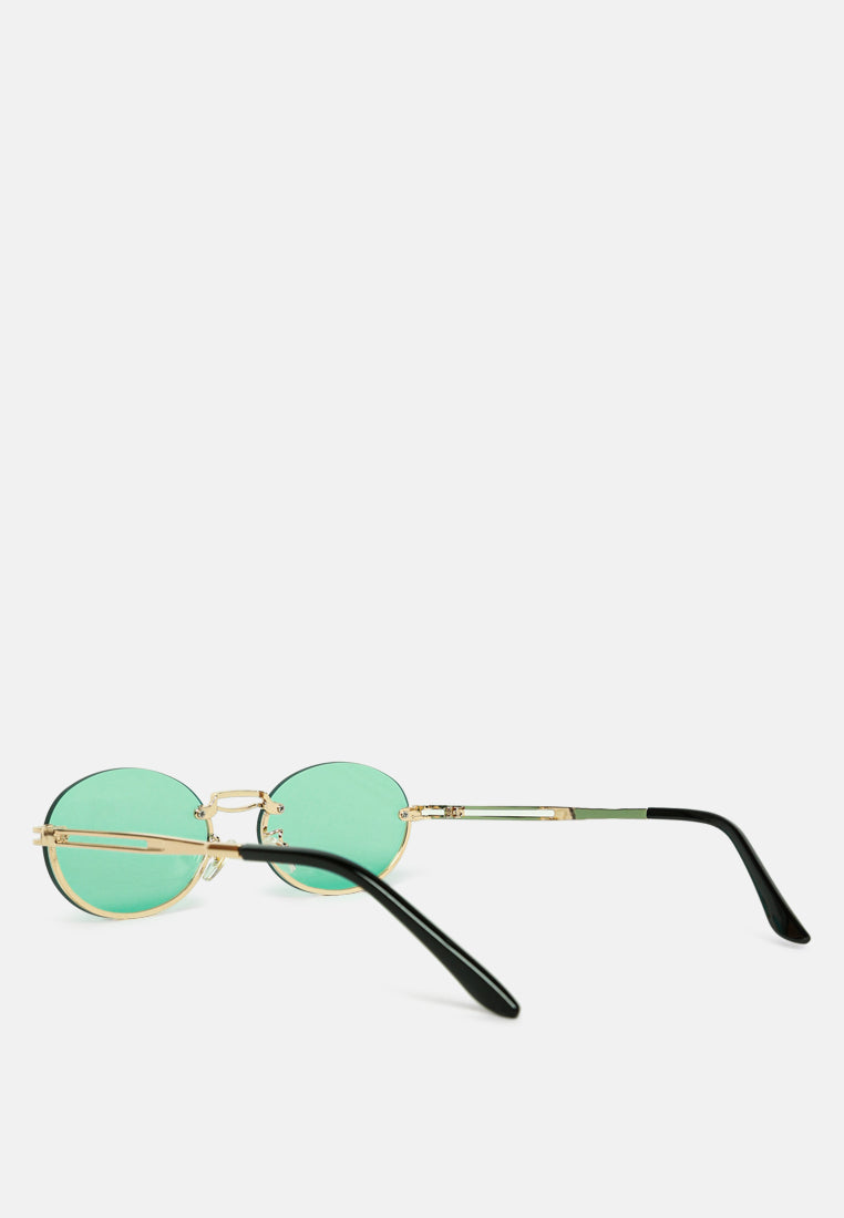 half rim oval vacation sunglasses#color_mint green