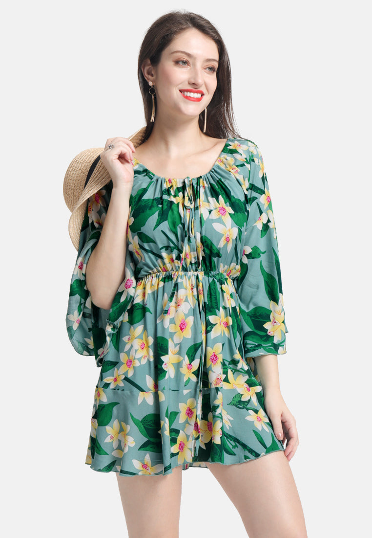 happy as ever sun dress#color_green-prints