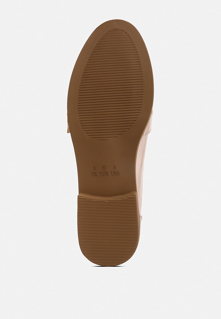 haruka metallic faux leather loafers#color_rose-gold