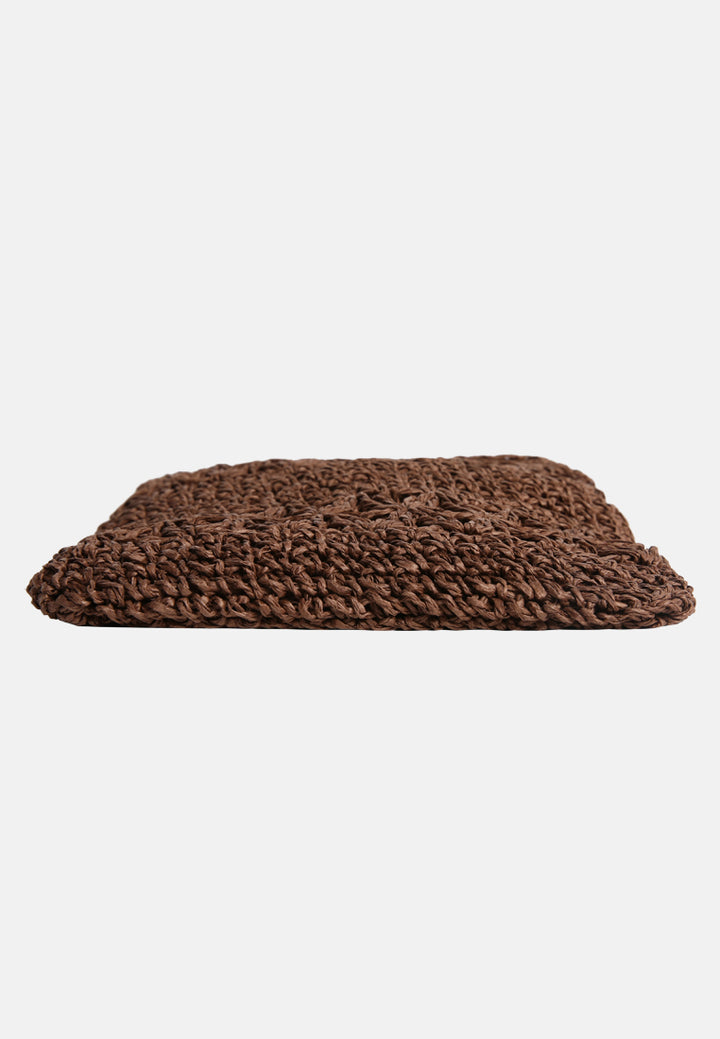 hay day beige paper straw crochet bag#color_brown