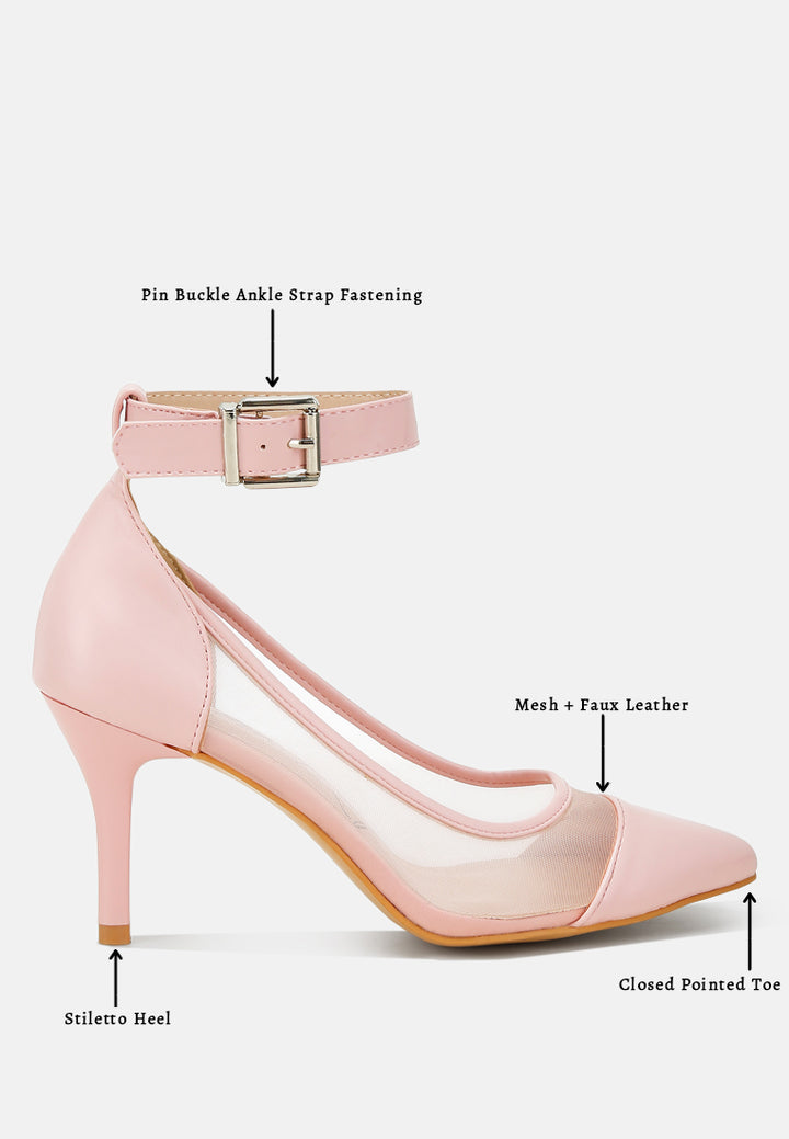 mesh pump sandals by ruw#color_pink