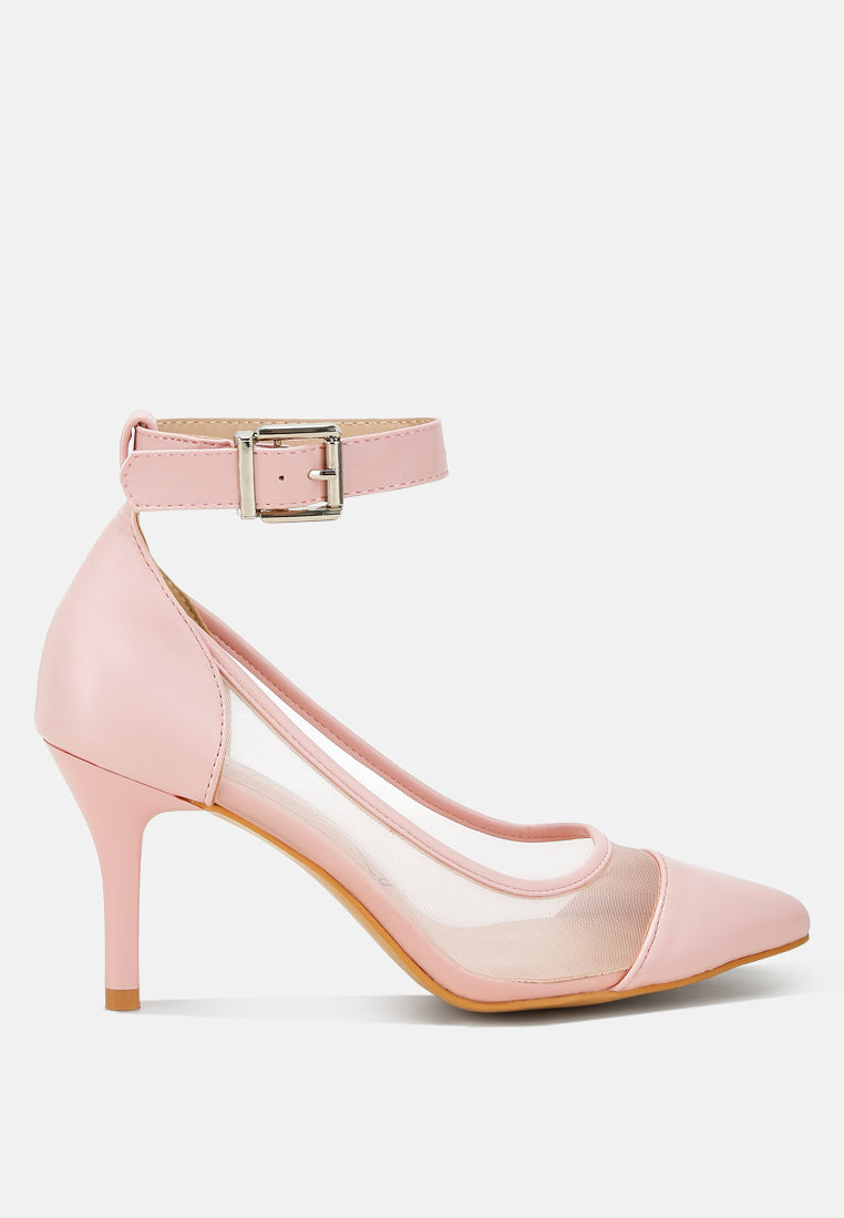 mesh pump sandals by ruw#color_pink